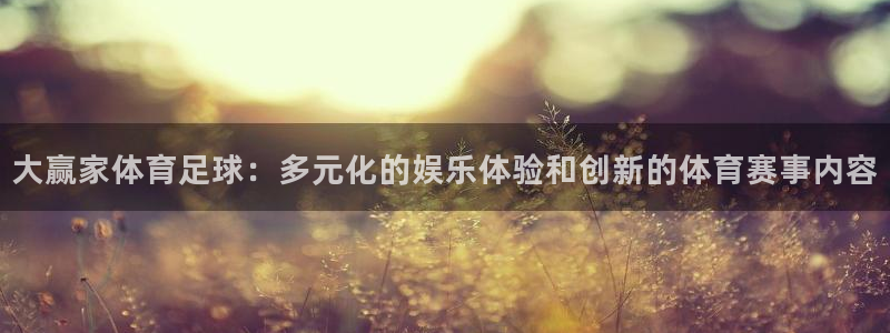 大赢家体育足球：多元化的娱乐体验和创新的体育赛事内容