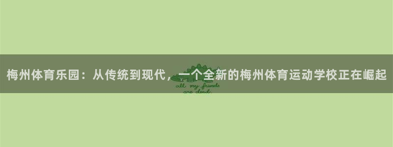 梅州体育乐园：从传统到现代，一个全新的梅州体育运动学校正在崛起